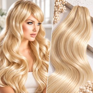 100% Středoevropské vlasy VIRGIN - blond 20 - 70cm