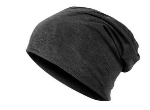 bavlněná čepice BEANIE DARK GREY