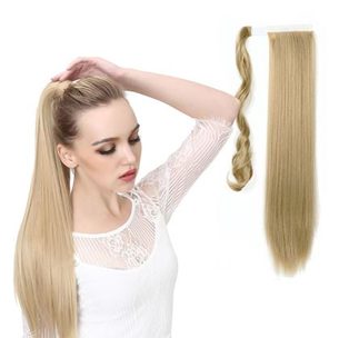 Culík/cop příčesek -100% lidské Remy vlasy 60 cm, blond