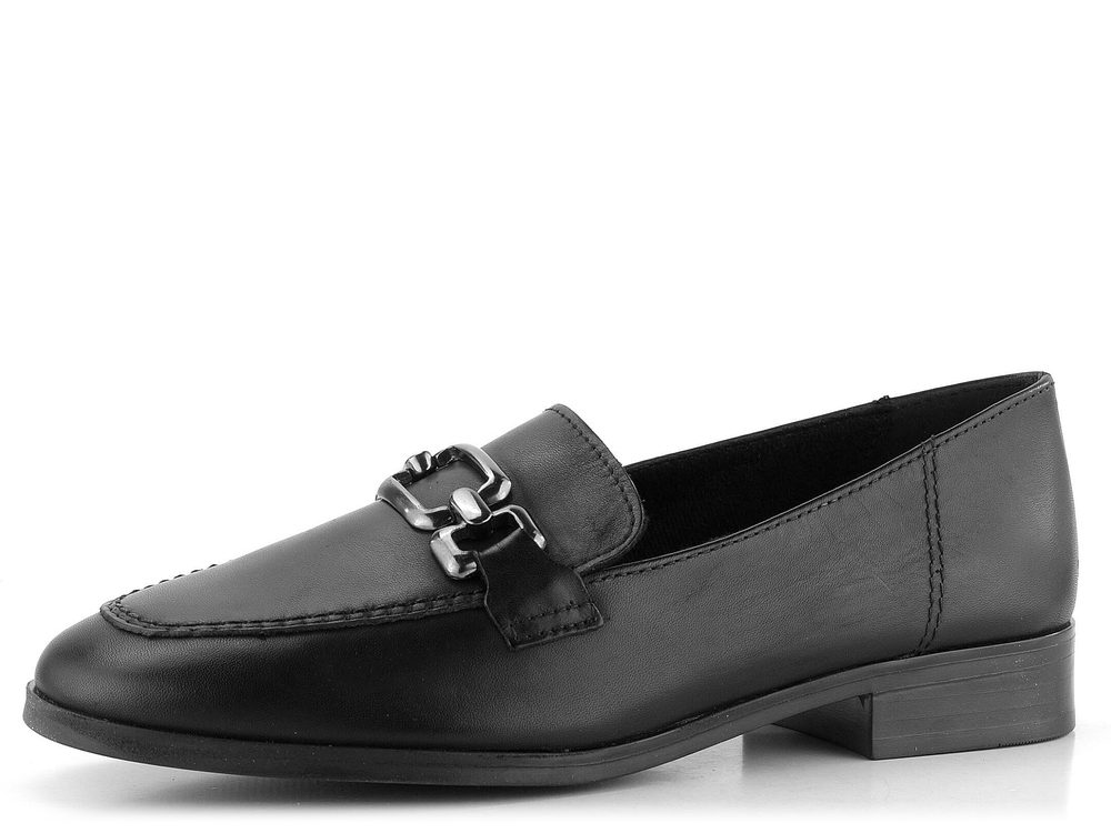 Tamaris mokasíny Black Leather 1-24213-41 - 38