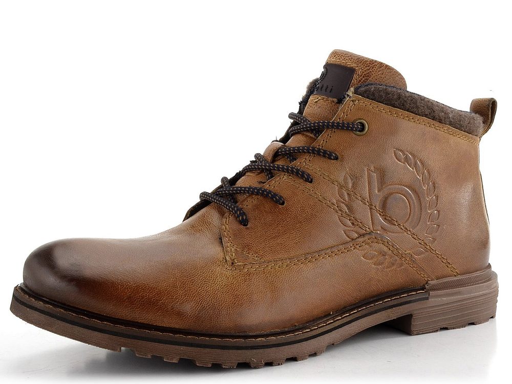 Bugatti šněrovací kotník koňakový 321-A0U3P-3200 - 44