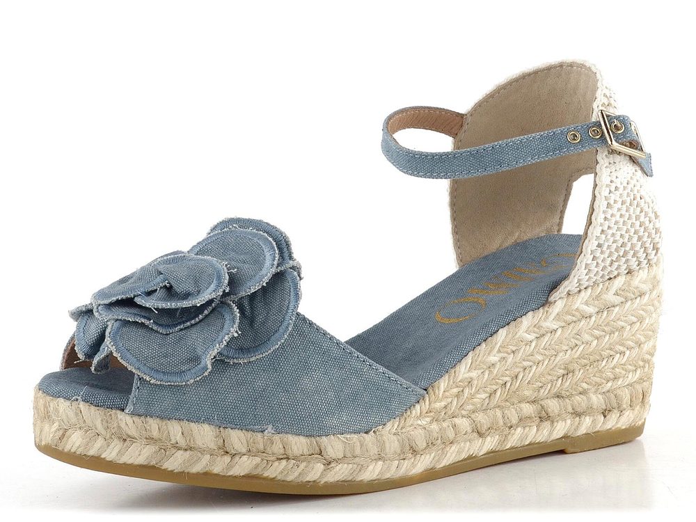 Gaimo sandály na klínu Yalena pique summ jeans - 37