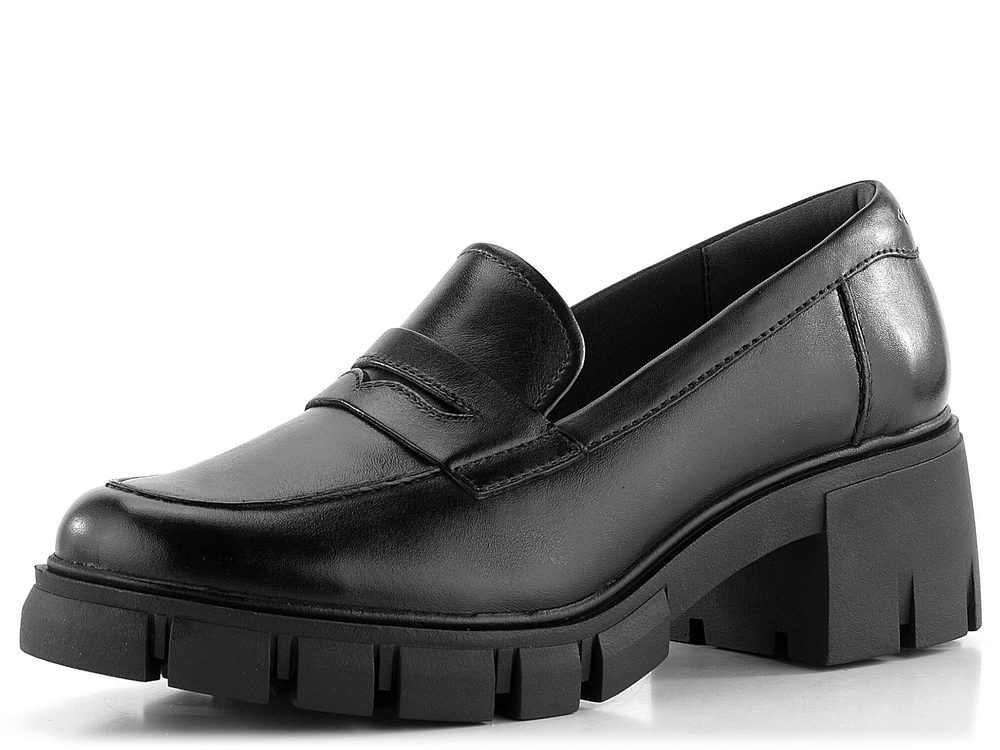 Tamaris mokasíny na robustní podešvi Black Leather 1-24439-41 - 38 Tamaris mokasíny na robustní podešvi Black Leather 1-24439-41 - 38