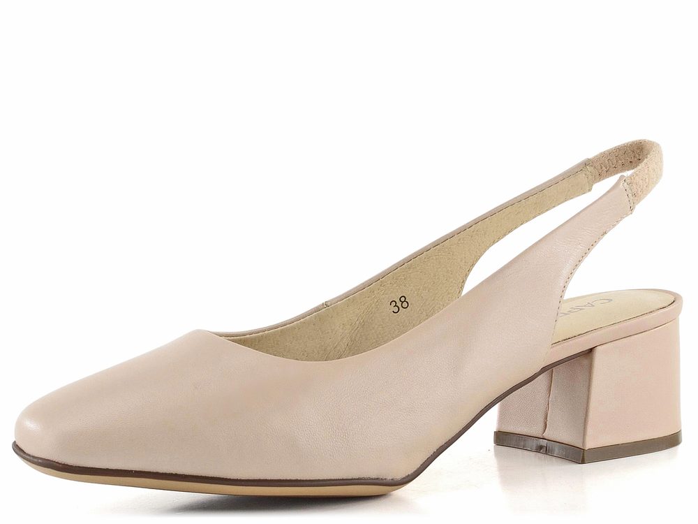 Caprice lodičky s volnou patou Beige Perlato 9-29500-42 - 37