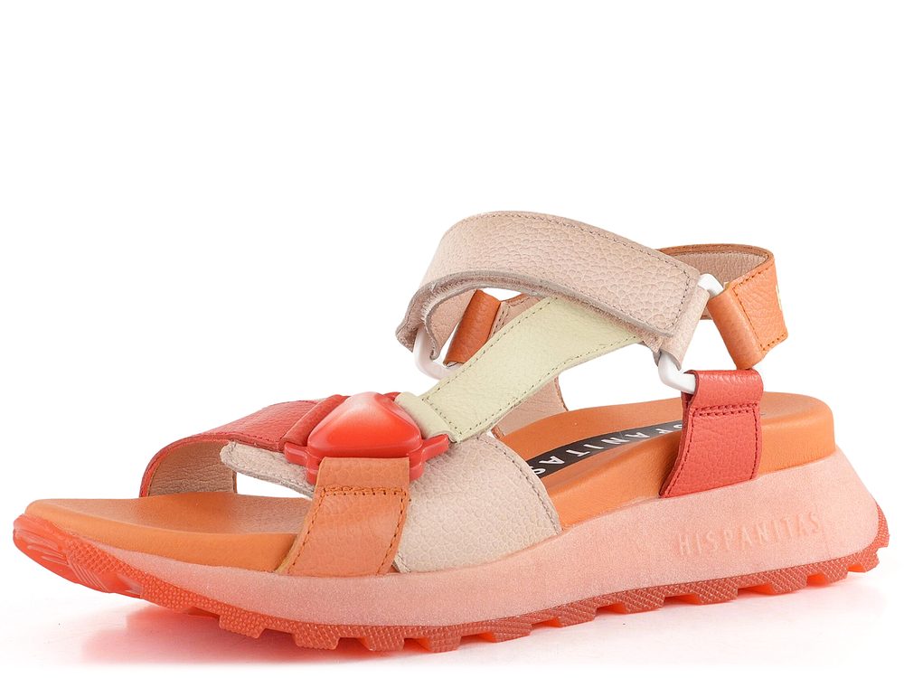 Hispanitas sandály na platformě Maui Coral/Scarlet/Latte CHV253896 - 41