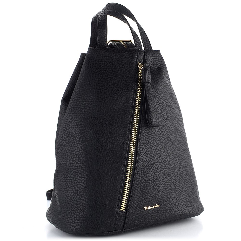 Tamaris městský batoh s šikmým předním zipem černý 32485