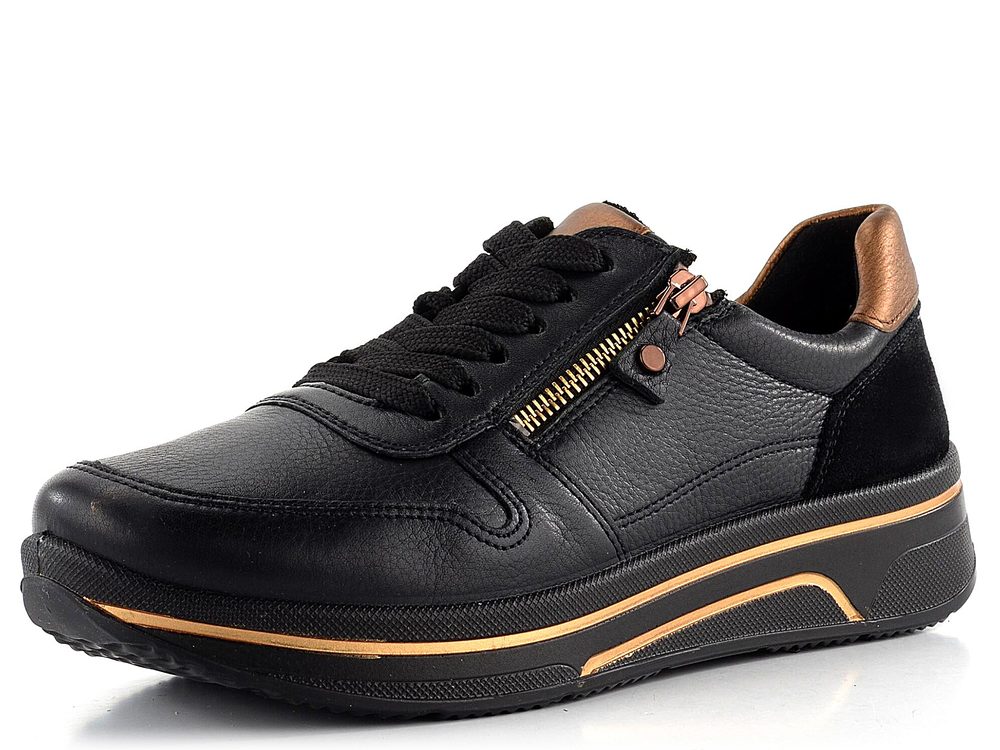 Ara širší tenisky Sapporo Schwarz/Marrone 12-27540-01 - 38 Ara širší tenisky Sapporo Schwarz/Marrone 12-27540-01 - 38