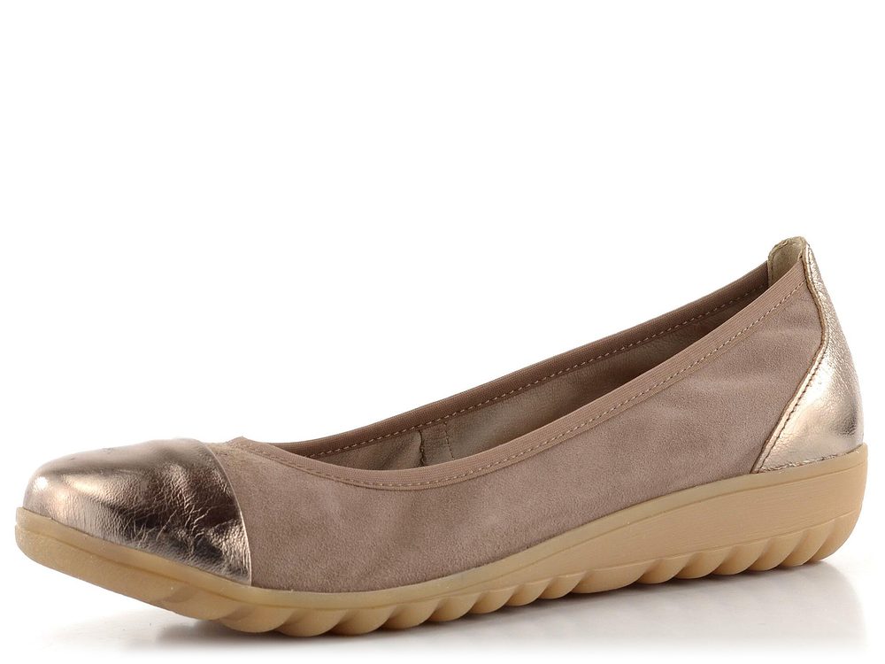 Caprice kožené baleríny Taupe Combi 9-22103-20 - 40