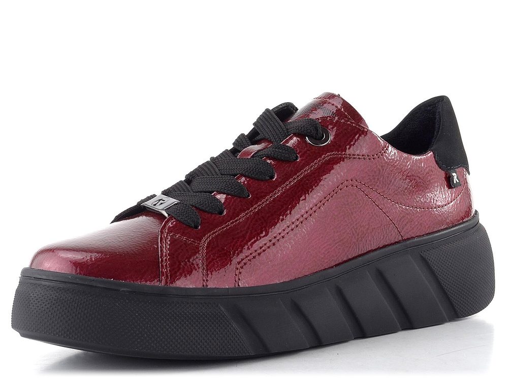 Rieker Sport dámské lakované tenisky cherry/schwarz W2601-35 - 41