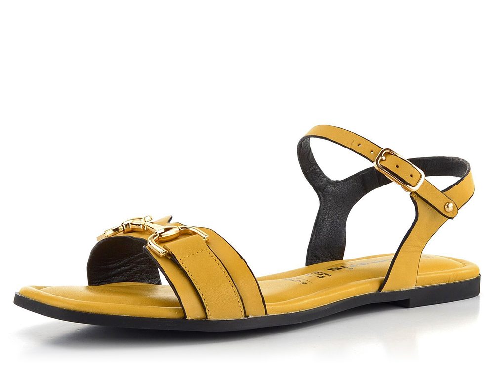 Tamaris žluté sandály s karé špičkou 1-28106-26 - 37