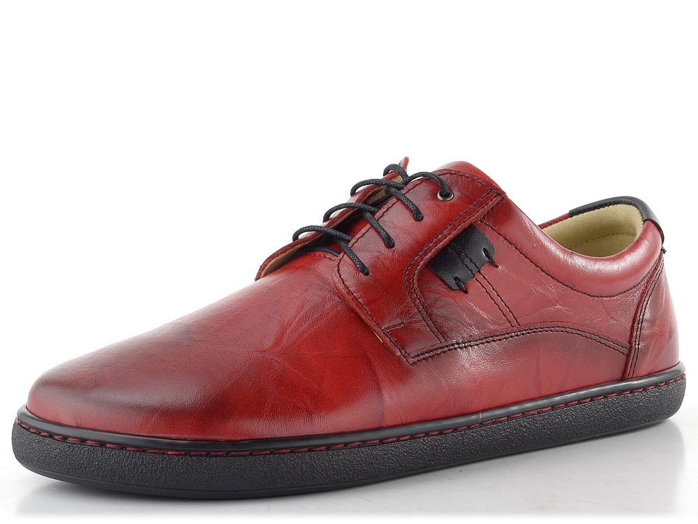 Barton polobotky na šněrování červené 25160 - 42