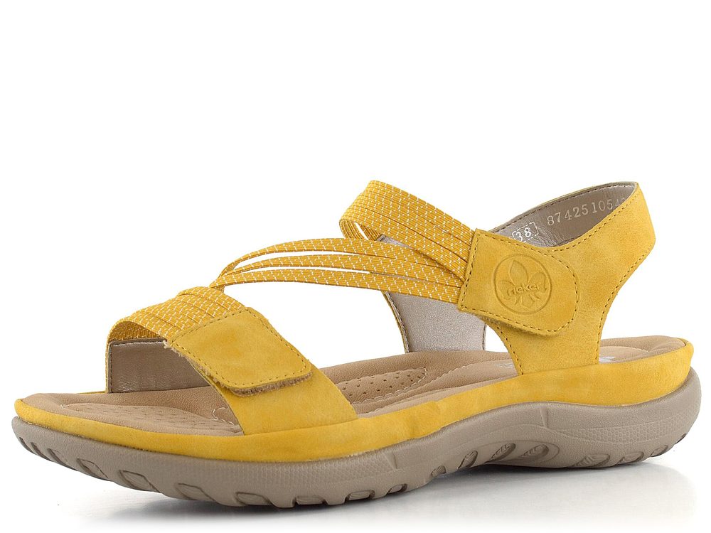 Rieker žluté sandály s gumičkami 64870-68 - 38