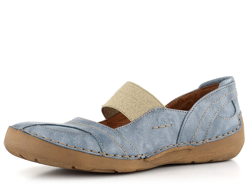 Josef Seibel baleríny s pružinkou na nártu jeans modré 59689258 - 42
