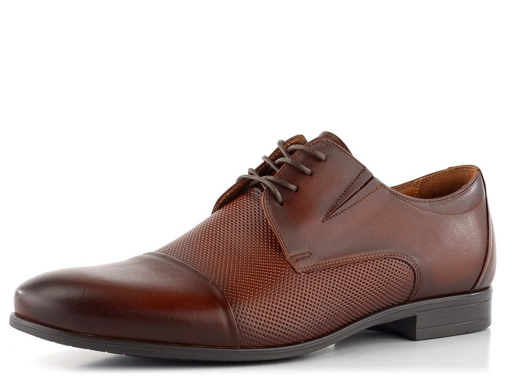 Barton elegantní hnědé polobotky M23100 - 44