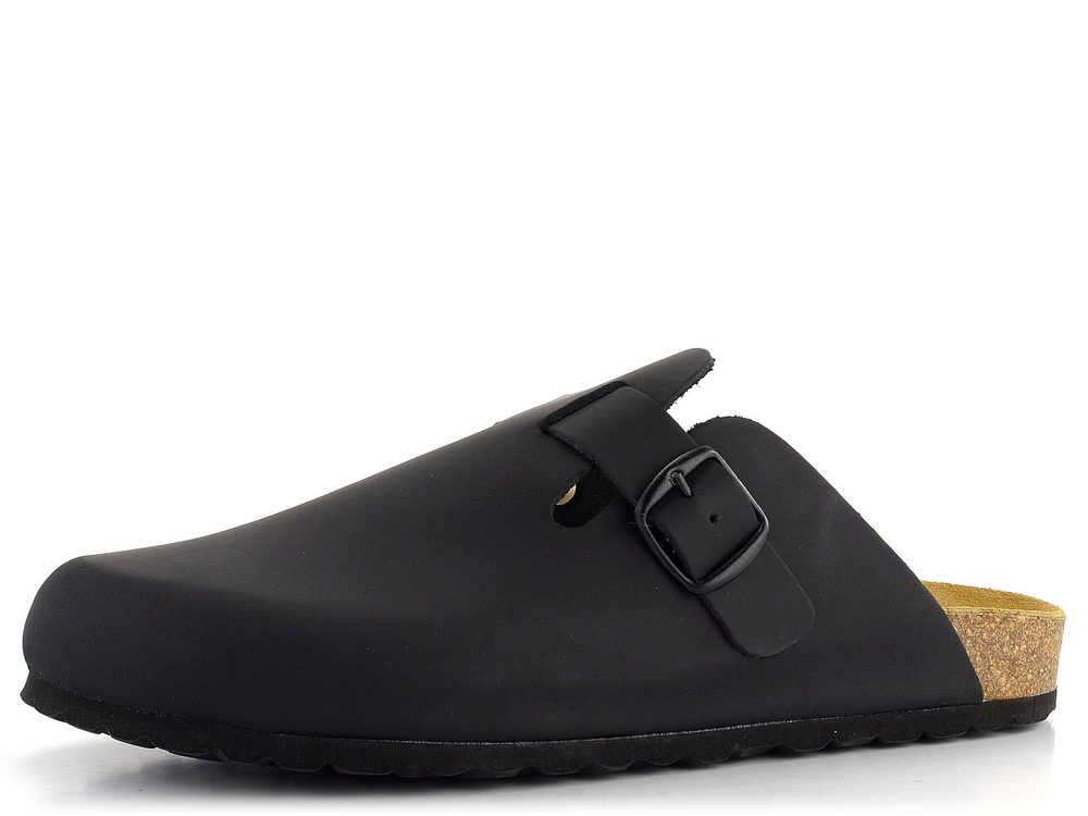 BIO Life fuzbetové pantofle černé s plnou špičkou Lewis 0005.810 - 41
