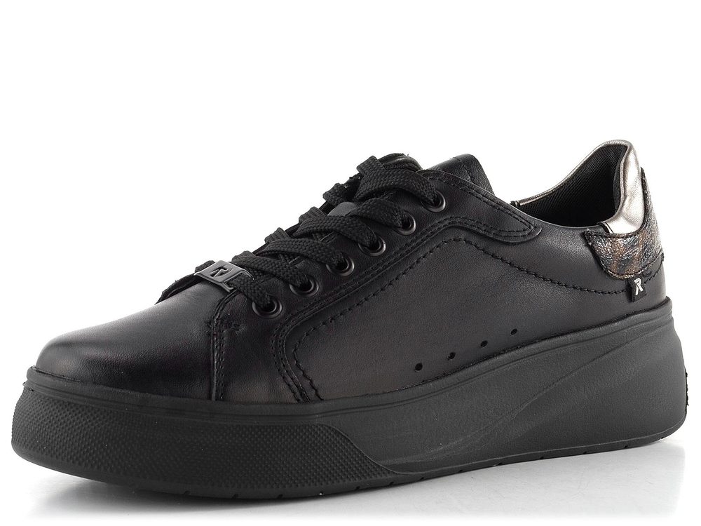 Rieker Sport dámské tenisky schwarz/altsilber  W2303-00 - 39