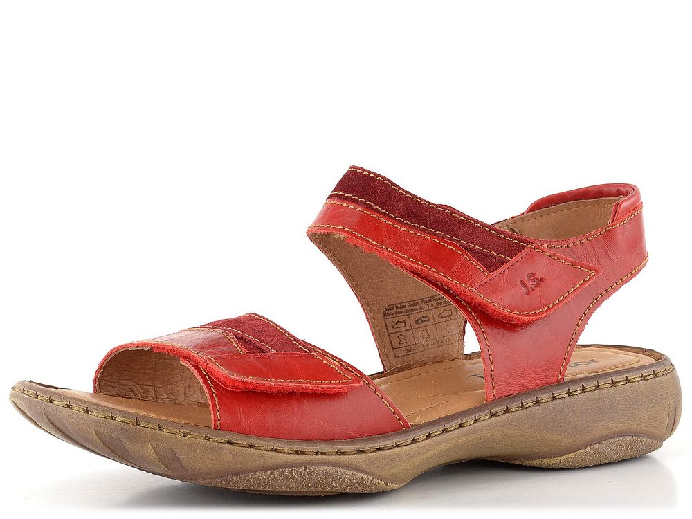 Josef Seibel červené sandály na suchý zip Debra Rot 7671988 - 39