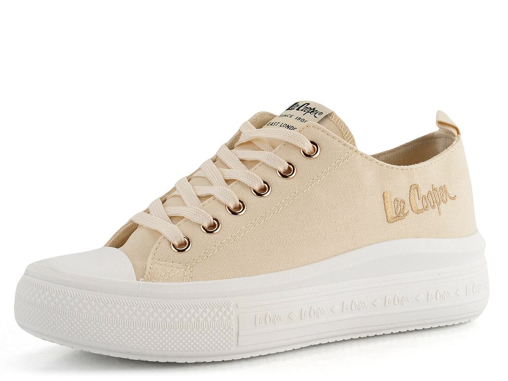 Lee Cooper šněrovací tenisky béžové LCW-24-44-2464LB - 40