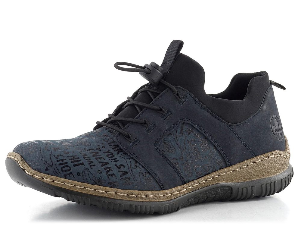 Rieker prozouvací polobotky modré N3295-14 - 37