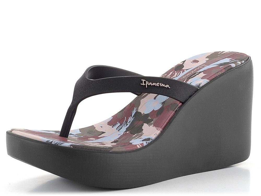 Ipanema černé žabky na klínu High Fashion Thong Fem 83521-AQ572Z - 38