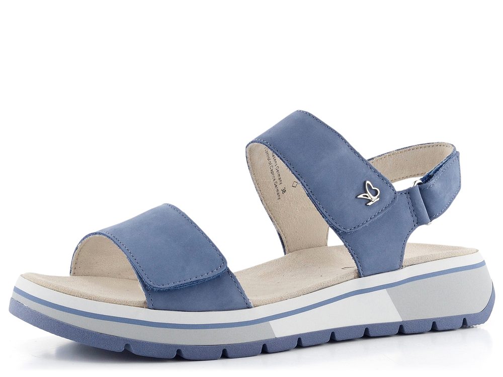 Caprice modré sportovnější sandály Jeans Nubuc 9-28705-20 - 40