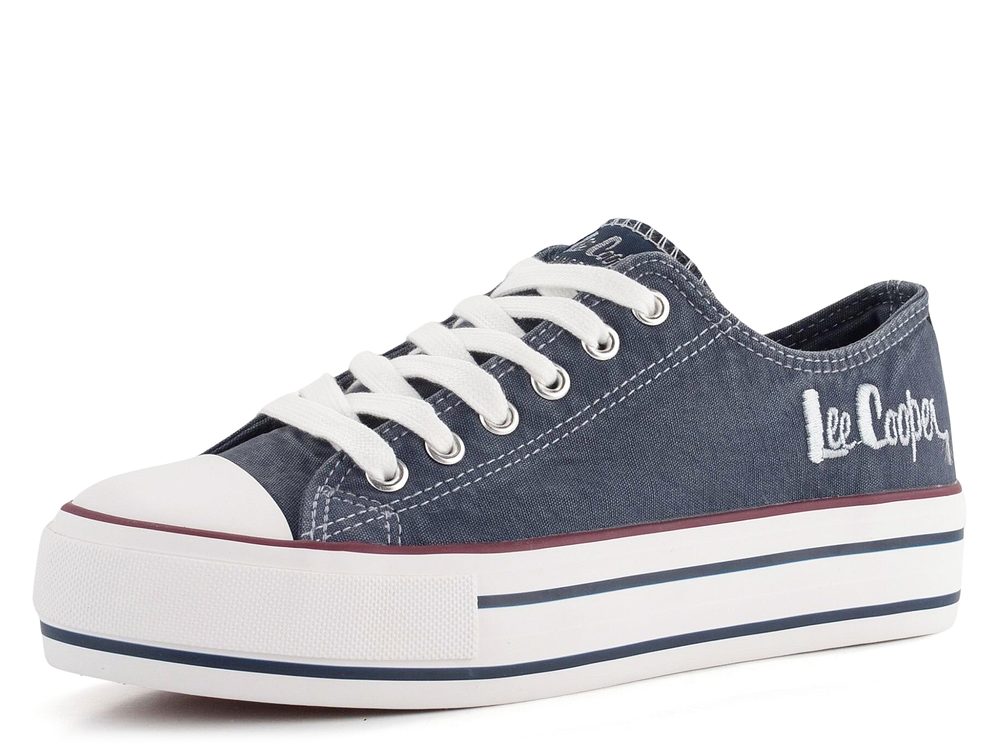 Lee Cooper tenisky na platformě šedomodré LCW-24-31-2220LB - 39