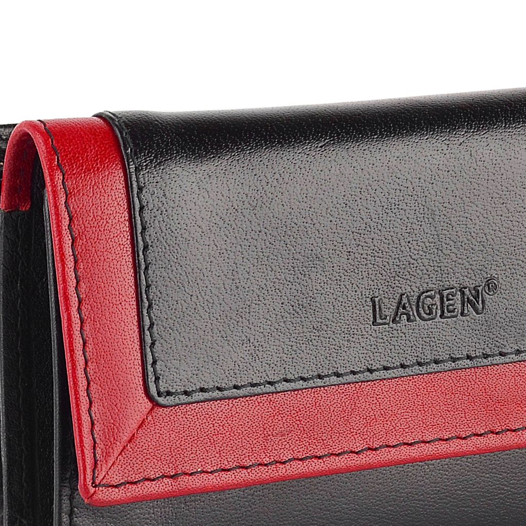 Dámská kožená peněženka černá/červená BLC/4390/419 - Lagen - Dámské  peněženky - JADI.cz - ...více než boty