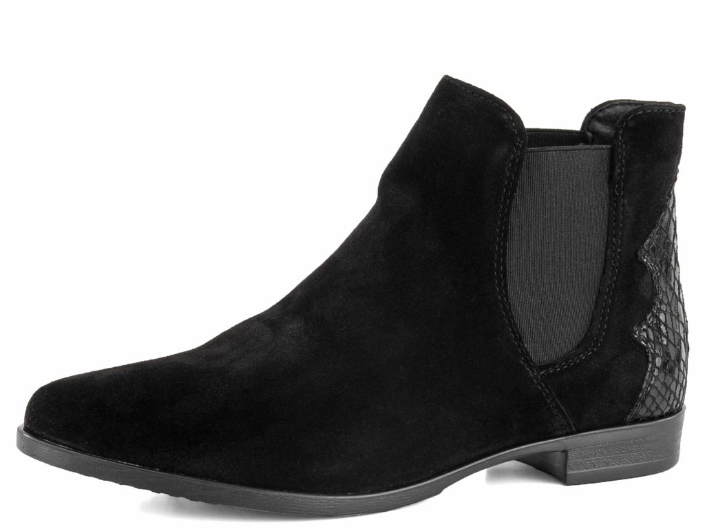 Tamaris semišové členkové topánky s hadinkovou aplikáciou čierne 1-25994-33  - Tamaris - Členková obuv - JADI.sk - ...viac než topánky