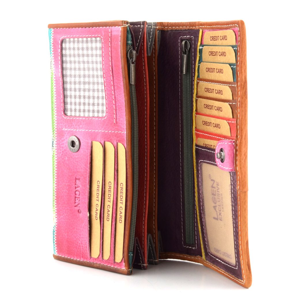 Dámska peňaženka listová zošívaná farebná V-17/DK Framing Caramel - Lagen - Dámske  peňaženky - JADI.sk - ...viac než topánky