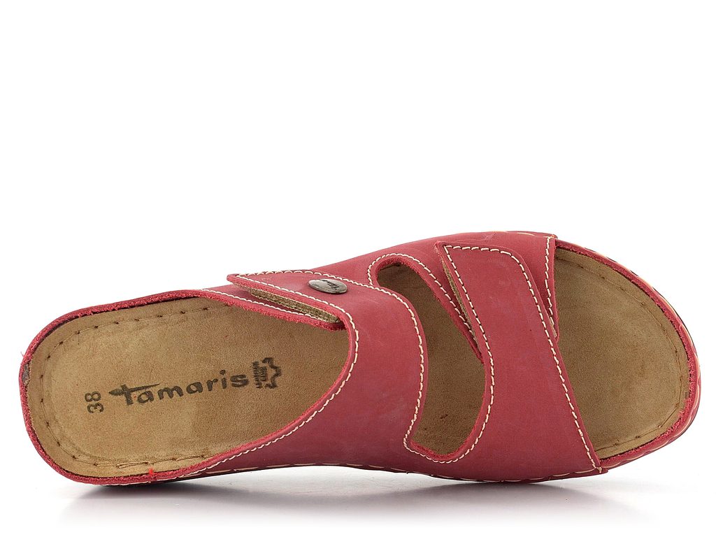 Tamaris fuzbetové pantofle červené 1-27510-28 - Tamaris - Domácí obuv -  JADI.cz - ...více než boty