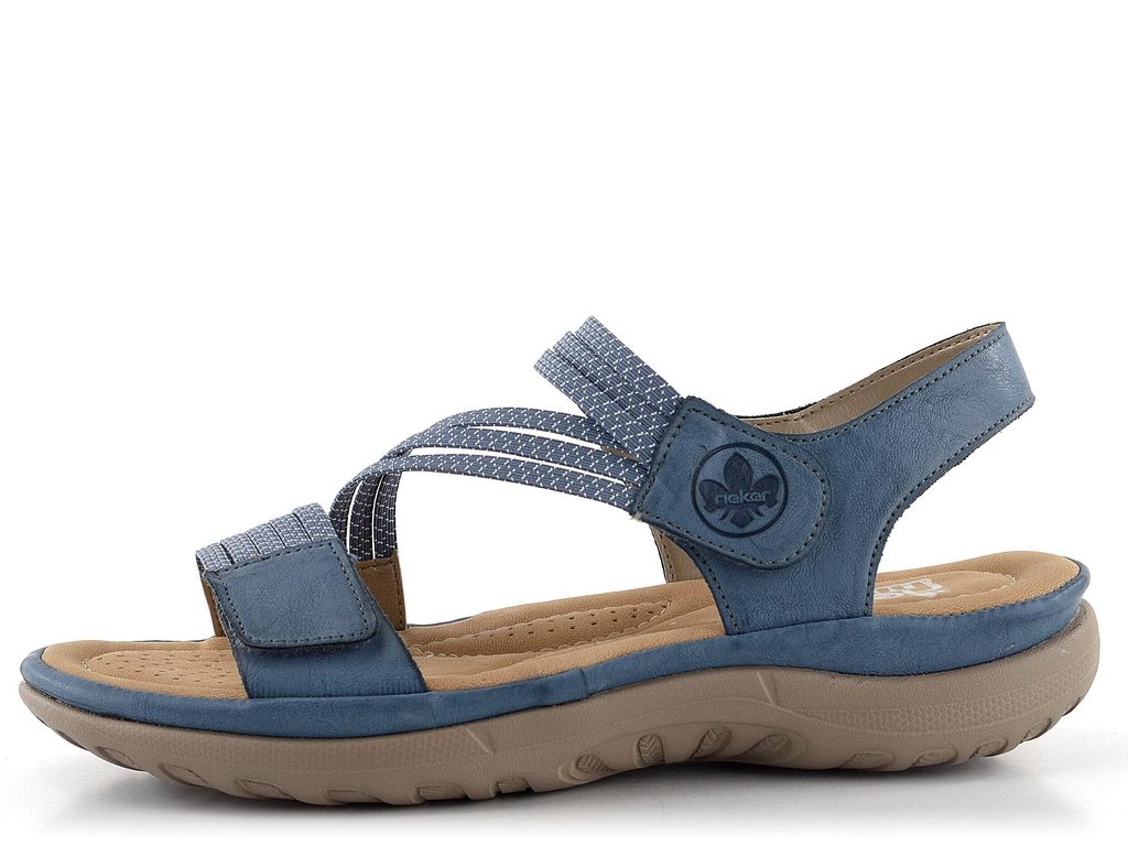 Rieker modré sandály s gumičkami 64870-14 - Rieker - Sandály - JADI.cz -  ...více než boty