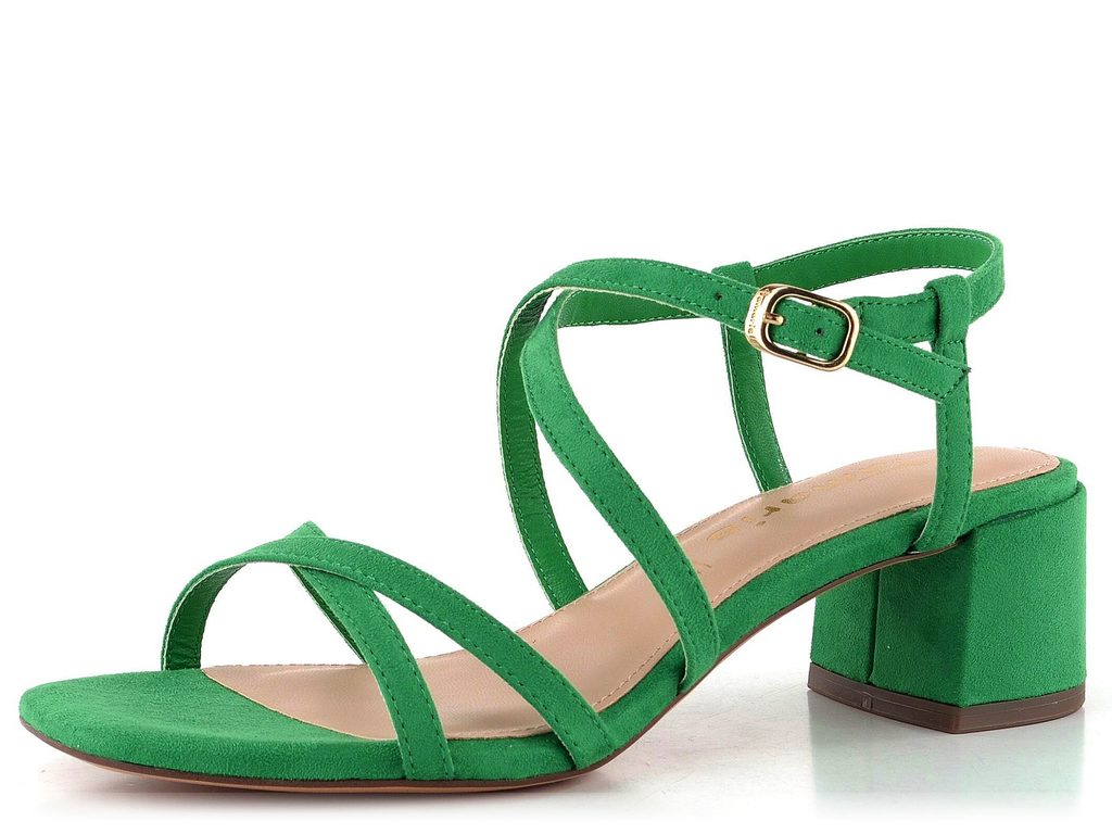 Tamaris zelené páskové sandálky na podpatku Green 1-28204-20 - Tamaris -  Sandály - JADI.cz - ...více než boty