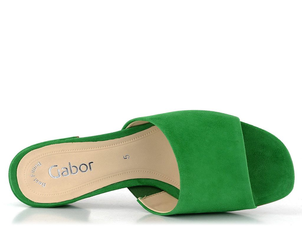 Gabor semišové pantofle na podpatku zelené 21.700.19 - Gabor - Pantofle -  JADI.cz - ...více než boty