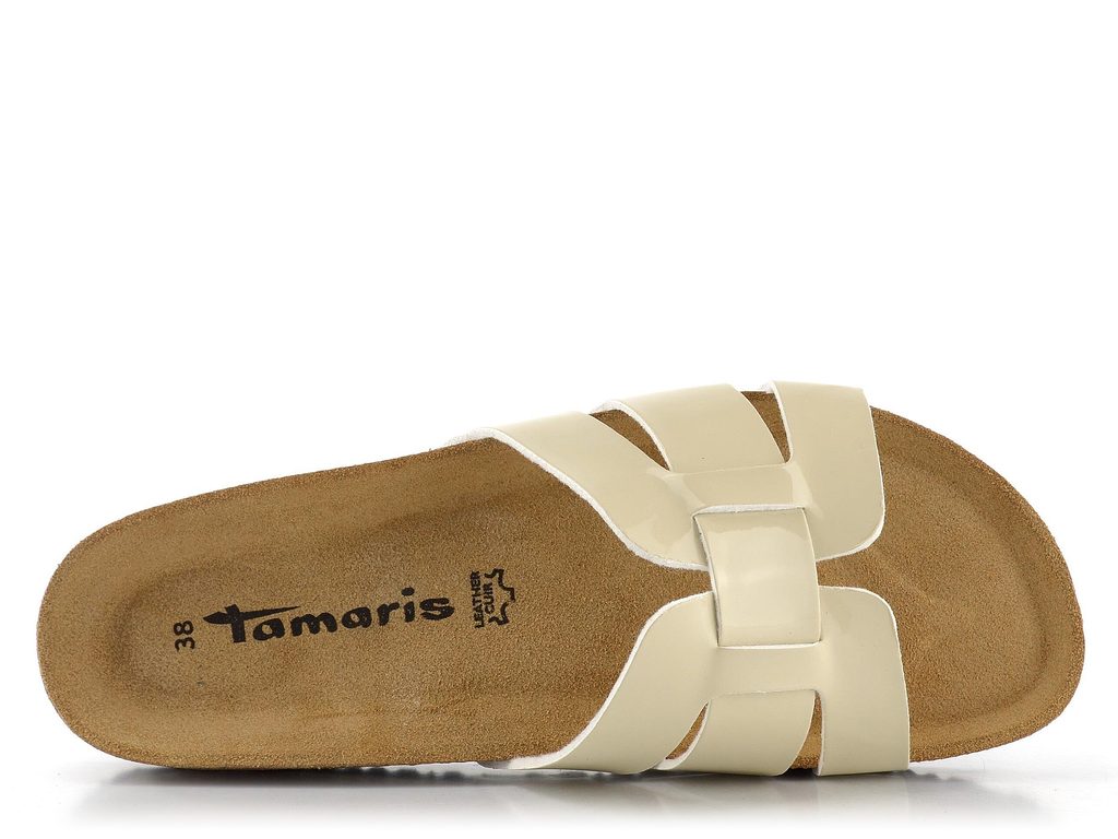 Tamaris béžové páskové pantofle Nude Patent 1-27405-20 - Tamaris - Pantofle  - JADI.cz - ...více než boty