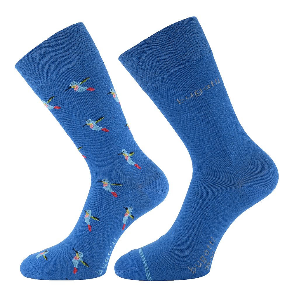 Bugatti pánske ponožky 2 páry modré s obrázkami papagájov 6273 - Bugatti -  Pánske ponožky - JADI.sk - ...viac než topánky