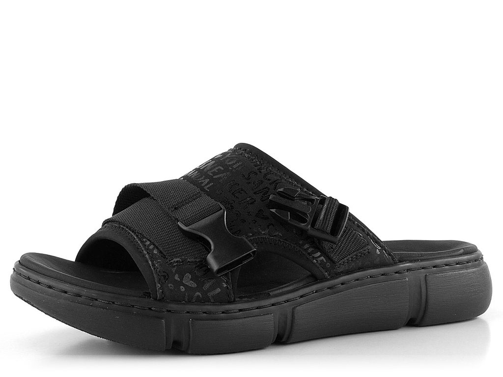 Rieker černé pantofle s přezkou 68990-01 - Rieker - Pantofle - JADI.cz -  ...více než boty