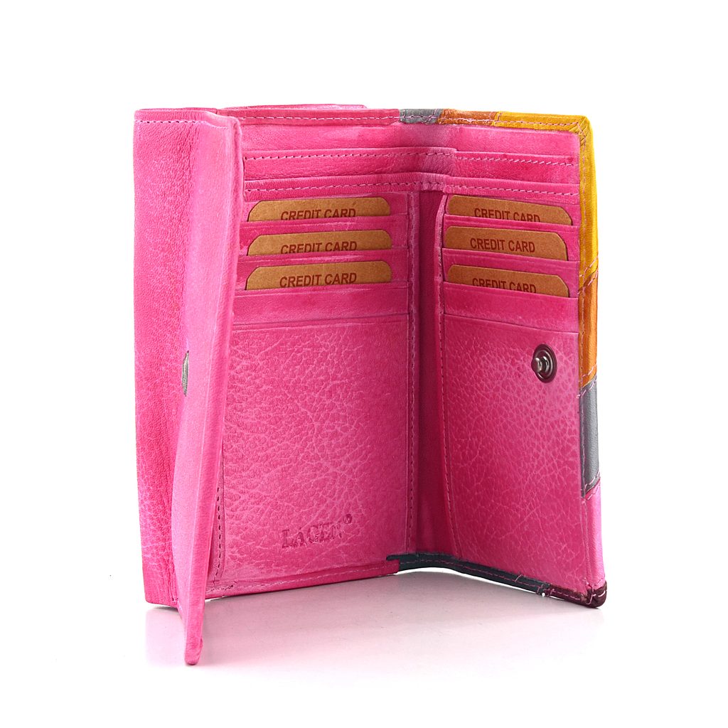 Dámská peněženka růžová/barevná 864-77/D Fuchsie - Lagen - Dámské peněženky  - JADI.cz - ...více než boty