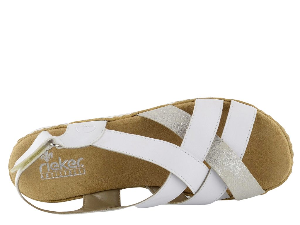 Rieker sandále na kline biele/strieborné V0279-80 - Rieker - Sandále -  JADI.sk - ...viac než topánky