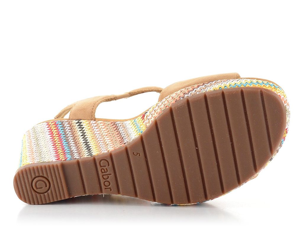 Gabor hnědé sandály na barevném klínu 62.824.35 - Gabor - Sandály - JADI.cz  - ...více než boty