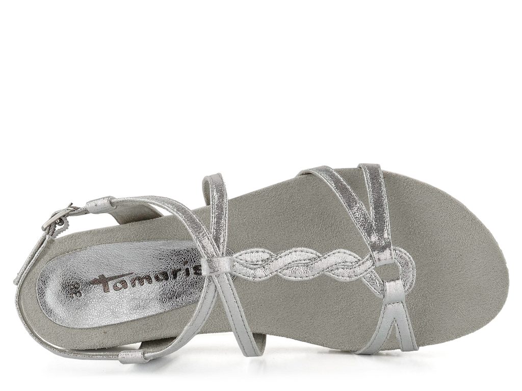 Tamaris Basic metalické sandály Silver 1-28140-28 - Tamaris - Sandály -  JADI.cz - ...více než boty