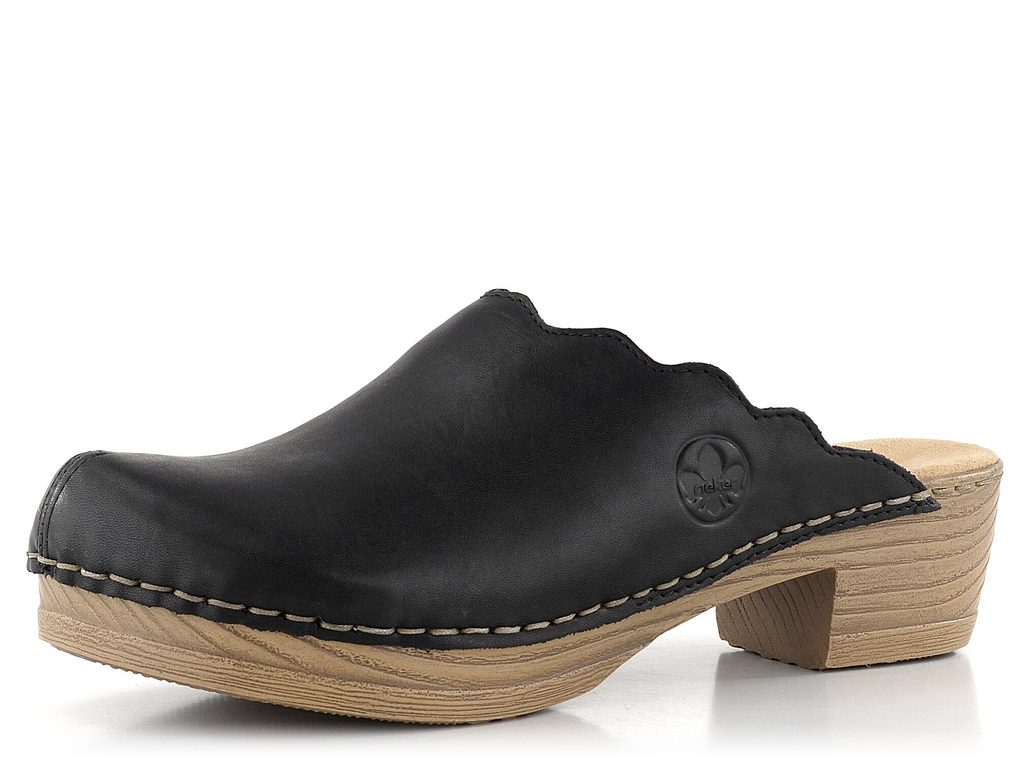 Rieker černé pantofle - dřeváky s plnou špičkou V6844-00 - Rieker -  Pantofle - JADI.cz - ...více než boty