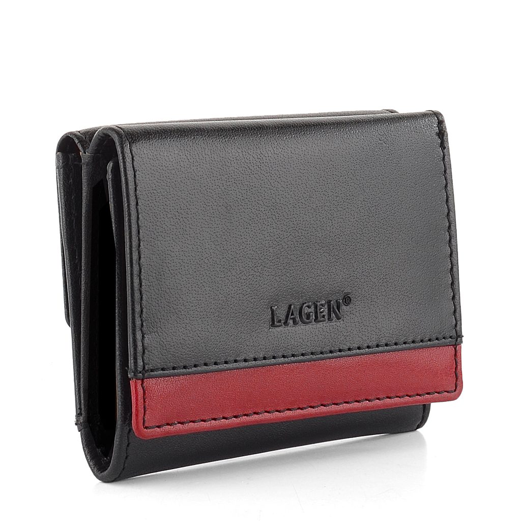 Dámská peněženka malá černá/červená BLC/160231/R - Lagen - Dámské peněženky  - JADI.cz - ...více než boty