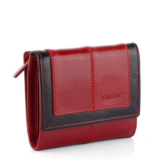 Dámská kožená peněženka červená/černá BLC/4391/419-Red/Black - Lagen -  Dámské peněženky - JADI.cz - ...více než boty