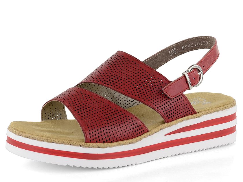 Rieker červené sandále na vyššej podošve V0276-33 - Rieker - Sandále -  JADI.sk - ...viac než topánky