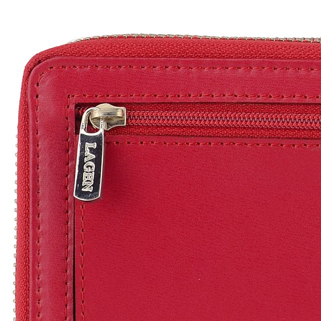Luxusná dámska peňaženka so zipsovým vreckom na mobil/ červená 50386 -  Lagen - Dámske peňaženky - JADI.sk - ...viac než topánky