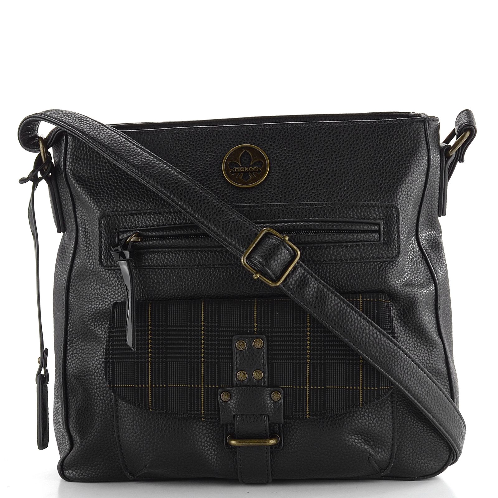Rieker ショルダーバッグ H1340 Rieker dámská crossbody kabelka černá H1340-00 - Rieker
