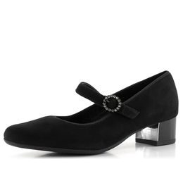 Ara širší semišové lodičky s nártovým páskem Nizza Schwarz 12-35829-01