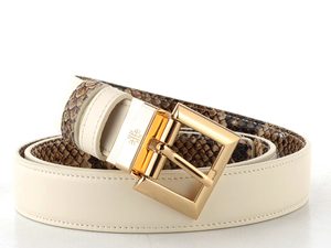 Högl dámsky luxusný kožený opasok waxpaper/camel 1-156100