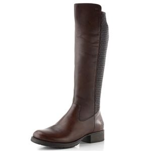 Rieker kožené čižmy so strečom tmavo hnedé Z9591-27