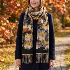 Fraas kašminkový s květinovým vzorem kaviár 625530-998